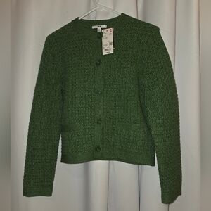 Uniqlo Forest Green Knit Cardigan